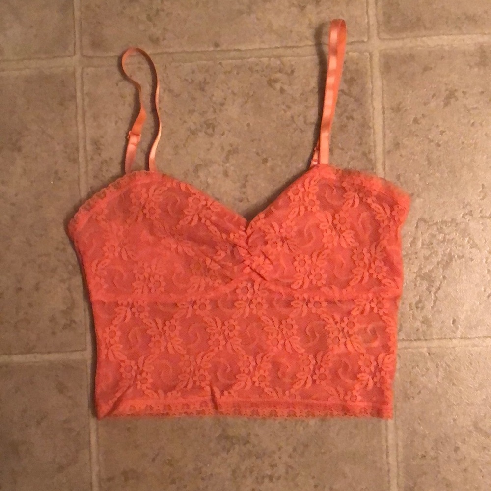 Light orange crop top